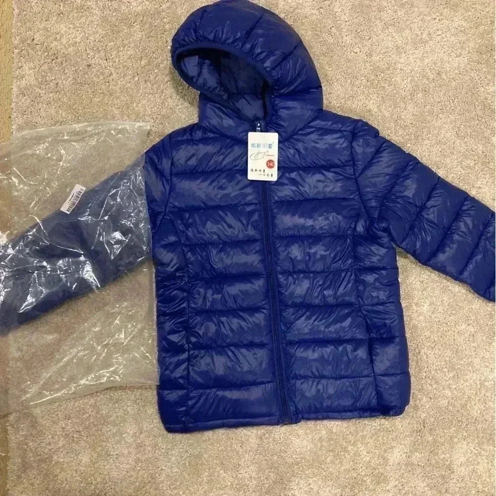 New Boys Kids Blue Puffer Jacket Coat Sz. Small NWT